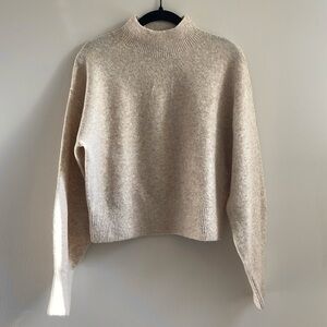 & Other Stories Mock-Neck Sweater Beige Melange